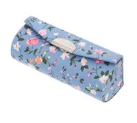 HINTRMENT Elegant Retro Floral Lipstick Holder with Mirror Cloth Plastic Glass Material Holds Lipstick in Place and Prevents Separation for Purse or Travel Use