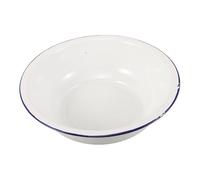 HINTRMENT Enamel Wash Basin Retro Enamel Design White Foot Soaking Bowl Easy to Clean Versatile Home Decor for Foot Bath