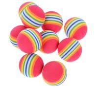 HINTRMENT Eva Rainbow Floating Ball Stimulates Exercise and Mental Activity for Cats and Dogs 10pcs Chewable Interactive Pet Training Random Color for Indoor and Outdoor Play