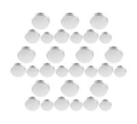 HINTRMENT Eyeshadow Pans Silver round Aluminum Refillable 30pcs Small Cosmetic Containers for Storing Eye Makeup and Blushers for Travel and Makeup