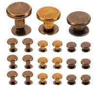 HINTRMENT Flat Head Screw Rivet Fasteners Easy to Use Copper 30 Pcs Environmentally Friendly and Accessories for Leathercraft Notebook DIY Belt Harness