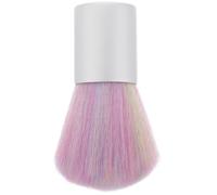 HINTRMENT Fluffy Rainbow Bristle Nail Dust Brush with Ergonomic Short Handle for Manicure Cleaning and Nail Art Powder Removal Soft Multipurpose Brush and Painting