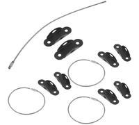 HINTRMENT Furniture Safety Straps and Wall Anchors to Save Time 4 Sets Black Stainless Steel Alloy Material, Lightweight Design with Simple Structure for Proofing Dressers and Wardrobes