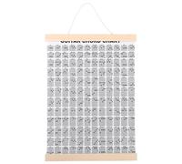 HINTRMENT Guitar Chord Chart Wall Art Poster for Beginners and Ukulele Players, White Fabric and Paper Material, Helps Familiarize with Guitar and Learning Efficiency, Gift for Music