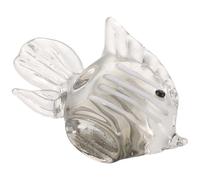 HINTRMENT Handmade Crystal Glass Fish Figurines with Ocean Inspired Design, Miniature Tropical Fish Sculpture Table Decor for Coffee Table and Home Display