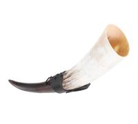 HINTRMENT Handmade Ox Horn Mug Beer Cup with Artistic Decorative Style, Light in Weight and Easy to Store, for Home Decoration and Drinking Wine Or Mead