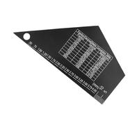 HINTRMENT High Precision Guitar String Height Gauge Ruler with Fret Leveling Guide for Electric Acoustic Bass Stylish Black for Accurate String Action Measurement and Consistent Playing