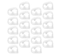 HINTRMENT Hose Clips Clamps 20pcs Laboratory White 1/4" Adjustable 5/16" Control Tube Made of Sturdy Pom for Accurate Liquid and Laboratory Tubing Management in Aquariums