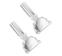 HINTRMENT Iron Mop Rod Connector Clamp Replacement Clips and Flexible Angle Adaptation with -Resistant Lock 2pcs Silver Mop Bar Handle Accessories for Cleaning and Industrial Settings