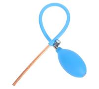 HINTRMENT Isomalt Blowing Art Tool Fondant Decorating Pump, Blue Sugar Blowing Pump Made of Sturdy Latex and Metal, Convenient to Use for Bakery and Cake DIY Beginners