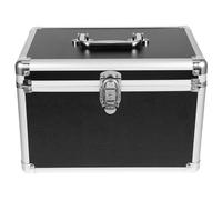 HINTRMENT Large Capacity Makeup Storage Box with Secure Buckle Mechanism, Aluminium and Abs Material Makeup Organizer Case for Bathroom and Garden Use