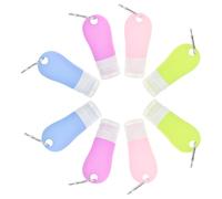 HINTRMENT Liquid Refillable Bottles Travel Squeeze Dispensing Containers 60ml Silicone 8pcs with Hook for Convenient and Easy to Use Random Color Personal Care and Cosmetic Storage