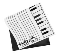 HINTRMENT Magnetic Five-line Staff Soft Whiteboard Rubber Erasable Space-Saving Refrigerator Writing Board with Music Sheet Design Message Board for Kitchen Supplies