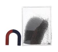 HINTRMENT Magnetic Iron Powder Box 4Cm Horseshoe Magnet for Physics Experiments, Portable Science Teaching Instrument for Electromagnetism and Magnetic Field Demonstration