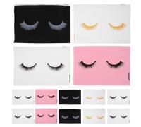 HINTRMENT Makeup Lash Bags 80Pcs Set 15X10Cm Multipack Black White Travel Cosmetic Organizer Pouch with Zipper for Cosmetics and Toiletry Storage