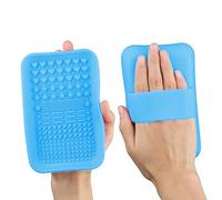 HINTRMENT Makeup with Water Fillable Feature Hand Held Design Brush Pad Silicone Cleaning Brush Washing Mat