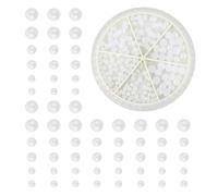 HINTRMENT Manicure Ornament Special Occasions Suitable for DIY Nail Art Designs and 1 Box White Abs Pearl Nail Art Charms at Home