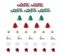 HINTRMENT Merry Christmas Sequin Snowflake Table Confetti 2pcs, Mixed Xmas Pattern Decorative Confetti for Holiday Dining Table and Party Decorations