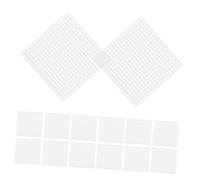 HINTRMENT Mesh Canvas Sheets Smooth and Easy to Cut Canvas 8x8cm White 30 Pcs for Cross- and Needlepoint for Finishing Needles and Crochet Supplies