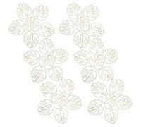 HINTRMENT Metal Leaf-Shaped Bookmarks 50Pcs Gold Monstera Leaf Paper Clips for Document Organization and Craft Projects, Mini Rustic Paper Fastener Clips for School and Office Use