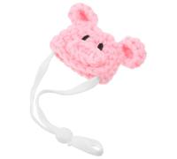 HINTRMENT Mini Hamster Hat Knitted Hamster Hat Lightweight Adjustable Strap Polyacrylic Fiber Adorable Stylish Charming Birthday Parties for Small Pets