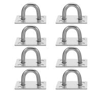 HINTRMENT Pad Eye Plate Hook 8pcs Heavy Duty Stainless Steel U Shaped with Strong Bearing Power, Reliable Wall Swing Anchor and Punching Bag Mount Hanger Indoor Use