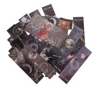 HINTRMENT Paper Bookmarks Beautiful Paper Labels Space Theme 60pcs Bookmark Kit with Planet and Moon Designs for Students for Reading and Craft Projects