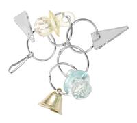 HINTRMENT Parrot Mirror with Bell and Reflective Acrylic Surface, Encourages Physical Activity, Assorted Colour Hanging Bird Cage Accessory for Budgies and Cockatiels Random Color