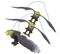 HINTRMENT Plastic Eagle Hanging Decoration 3Pcs for Outdoor Garden and Window Use to Scare Pigeons and Beautify Yard Space