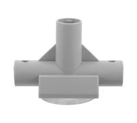 HINTRMENT Playpen T-shaped Connector Plastic 3 Way Joint with Silicone Suction Cup for Play Yards and Fence Guardrails, Replacement Fitting for Home Use