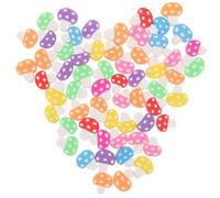 HINTRMENT Polymer Clay Mushroom Beads DIY Beads 200pcs for Jewelry Making with Delicate Shape and Beautiful Appearance, Easy to Carry for Bracelet Making and Hand-Making Crafts