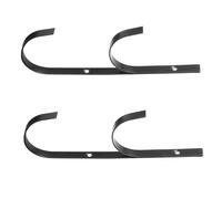 HINTRMENT Pool Pole Hangers for Organising Iron with Double Hooks Black 2pcs Multi-use Wall Hangers to Hold Pool Equipment and Swimsuits