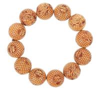 HINTRMENT Portable Sandalwood Beaded Bracelet for Women and Men with Comfortable Design and Chic Style, Stretchy Buddhist Prayer Beads for Daily Wear and Shopping