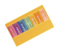HINTRMENT Practical Plastic Medicine Storage Box with Independently Separated Compartments Pill Organizer Case 7-Day and Easy to Take Out Design for Travel and Home Use