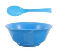 HINTRMENT Prison Dining Bowl and Spoon Sturdy Blue Plastic with Rounded Edges for Safe, Stable Eating in Correctional Environments Suitable for Inmates in Restricted Spaces