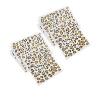HINTRMENT Realistic Animal Print Stickers with Gentle Adhesive on Transfer Paper 12pcs Leopard Print Temporary Tattoos Trendy Temporary Tattoos for Festivals and Costume Parties for Adults