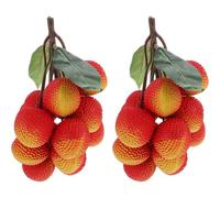 HINTRMENT Realistic Artificial Lychee Fruit Decoration with High Simulation and Foam Material, for Food Photography and Different Occasions Home Decor