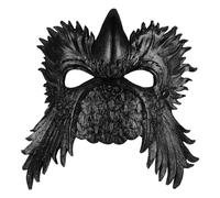 HINTRMENT Realistic Owl Mask for Adults with Breathable Pu Material and Adjustable Fit, for Outdoor Adventure Games and Amusement Clubs, Unique Black Animal Masquerade Costume Accessory