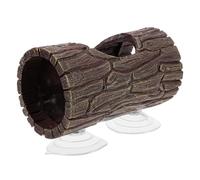 HINTRMENT Realistic Tree Trunk Reptile Shelter with Suction Cup for Lizards and Geckos Natural Hideout Enhancing Habitat Aesthetics Promotes Hiding Behavior in Terrariums and Aquariums