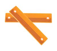 HINTRMENT Rectangular Road Safety Reflectors 2Pcs Rustproof Reflective Guardrail Markers for Nighttime Highway Use Quick Installation Method