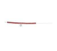 HINTRMENT Red Rhinestone Dog Collar Comfortable and Convenient Basic Collar with Heart-shaped Pendant for Puppies and Dogs
