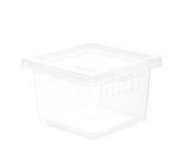 HINTRMENT Reptile Breeding Box Plastic Insect Habitat Container for Spider Lizard Gecko Scorpion Feeding and Display Cage for Climbing Pets