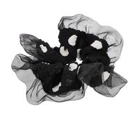 HINTRMENT Retro Organza Hair Tie for Black Scrunchie Hair Ring with No Damage Soft Elastic Band Suitable for Doing Exercises Or Washing Face
