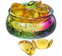 HINTRMENT Rock Crystal Treasure Ornament with Accessories, Unique Design Decorative Wealth for Offices and Living Rooms to Enhance Prosperity and Bring Good Fortune