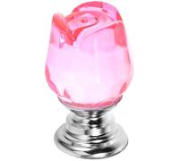 HINTRMENT Rose Plastic Toilet Button Top Handle Pink Flower Shape