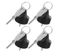 HINTRMENT Scooter Key Replacement, for Electric Wheelchair 4 Sets and Mobility Scooter Accessories Hat-Shaped Stainless Steel Compact Mini Spare Key with Easy Operation for Seniors