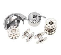 HINTRMENT Sewing Machine Bobbin Case Kit Smooth Surface with Stainless Steel Household Bobbins and Cop Latches, Silver Colour for Convenient Storage, Compatible with Old Style Sewing