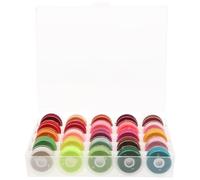 HINTRMENT Sewing Thread Kit for Easy Use and Organised 25pcs with Universal Bobbins and Storage Box, Assorted Colour Polyester Thread Set Prewound Bobbins for Household Sewing Machines