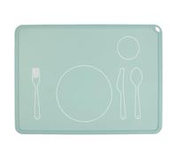 HINTRMENT Silicone Placemat Reusable Mess-free Dining Mat and Non-slip Surface with Raised Edges Suitable for Home and Preschool Environments