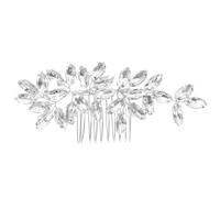 HINTRMENT Silver Rhinestone Bridal Hair Side Comb Zinc Alloy Decorative Hair Comb for Wedding and Special Occasions with Delicate Design and Dazzling Sparkle